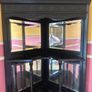 Black painted corner display cabinet with mirrors Image 2