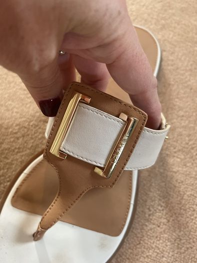 Calvin Klein cream and tan sandles Sandles