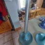 SET OF 2 Handmade Studio Art Pottery Clay Candlestick Holder with TURQUOISE  Glaze Image 6
