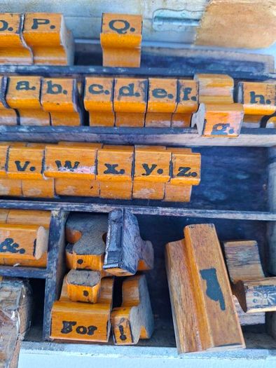 Old wooden stamp/print set