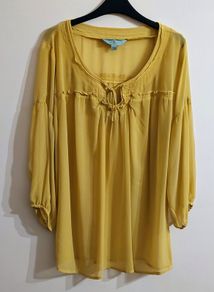 Sheer long sleeved blouse