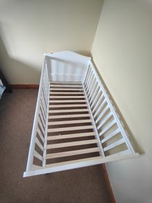 White Baby Cot / Cot Bed,  Good Condition