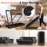 Treadmills Foldable with 10% Incline 1-12KM/H Under Desk Walking Pad with LED Display Remote Control APP Portable Running Machine for Home/Office Jogging Image 6