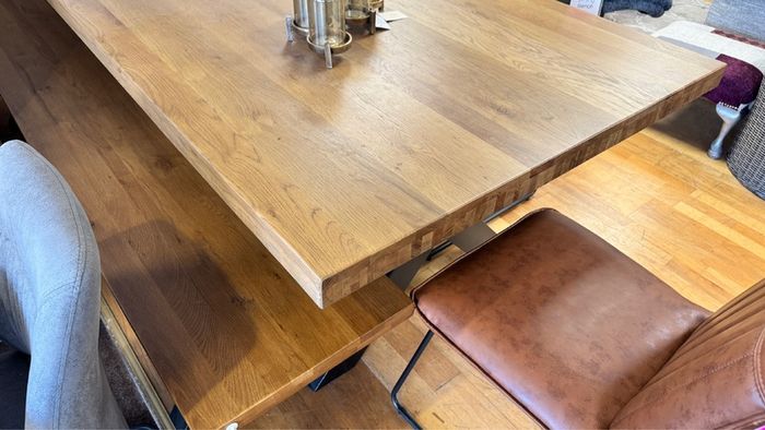 Ex Display Solid Heavy Oak Dining Table 180cm