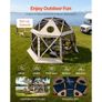 Pop up Gazebo Screen Tent, 3.6x3.6 m, 13-Sided Spherical Camping Canopy Tent with Removable Top & Carry Bag, Quick-Set & Bite-Proof, Screen House Sun Shelter for 8-10 Persons, Beige Image 2