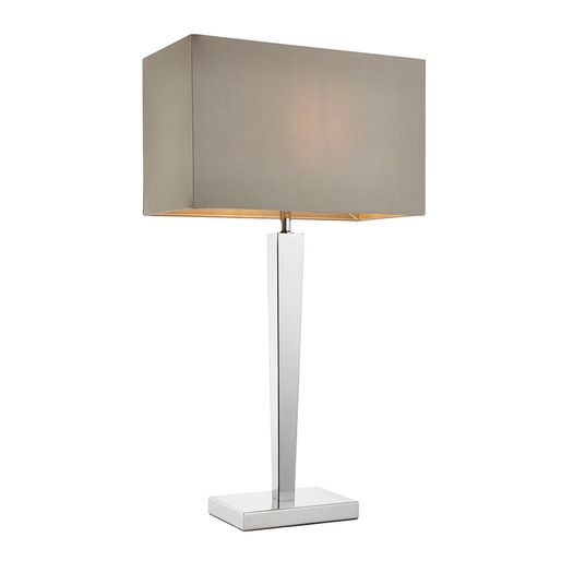 Wall Light with Silk Faux Shade Grey
