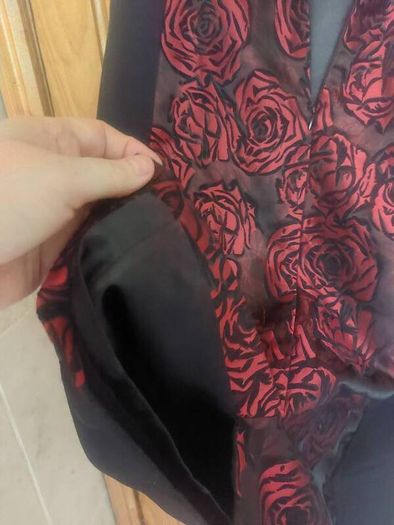 Marc Angelo red and black floral dress (free post)