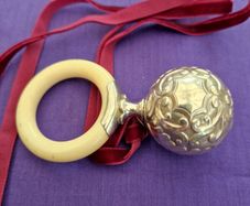 Antique baby rattle.