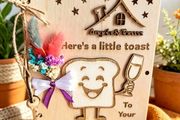 Personalised Wooden New Home Card ,Housewarming Gift