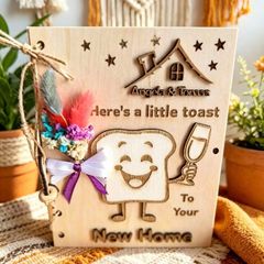 Personalised Wooden New Home Card ,Housewarming Gift