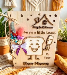 Personalised Wooden New Home Card ,Housewarming Gift