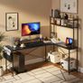L-Shaped Computer Desk, 1.7m Reversible Corner Gaming Desk with Monitor Stand & Movable CPU Stand, Modern Stylish PC Table Sturdy Work Workstation Image 7