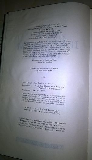 The New Jerusalem Bible (Study Edition)
