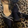 Occasion navy satin shoes - Quiz Image 5