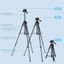Professional Camera Tripod - Max Height 55 Inches Image 4