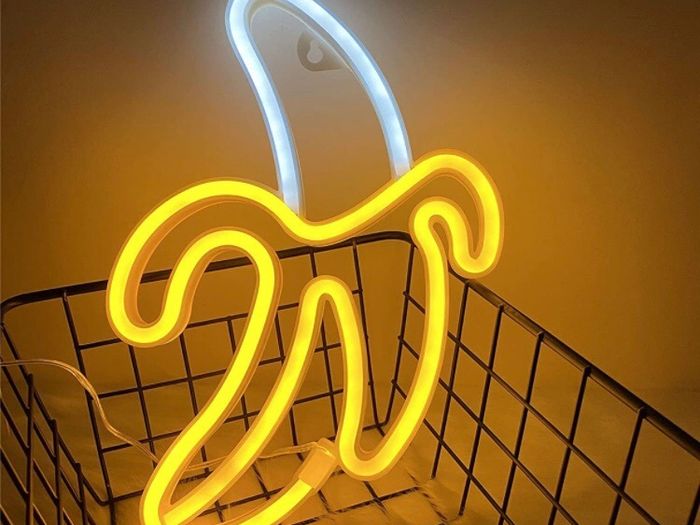 LED Banana Neon Light for Home Decor Battery&USB Operated 28.5cm x 19.5cm x 2cm
