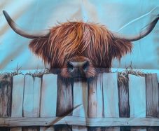 Highland Cow cushion cover