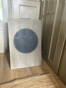 New XL 75cm x 50cm rustic free standing chalkboard sign with carry handle