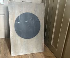 New XL 75cm x 50cm rustic free standing chalkboard sign with carry handle