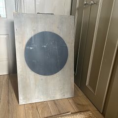 New XL 75cm x 50cm rustic free standing chalkboard sign with carry handle