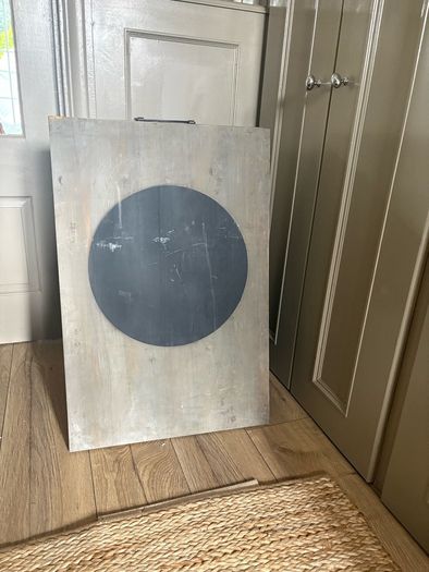 New XL 75cm x 50cm rustic free standing chalkboard sign with carry handle