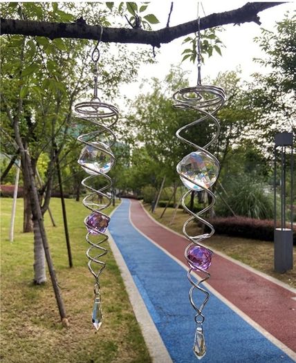Crystal sun catcher wind spinner
