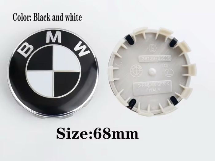 BMW Black & White Centre Caps