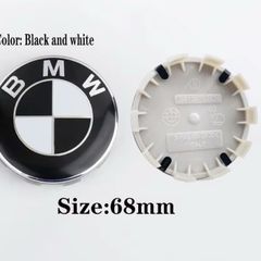 BMW Black & White Centre Caps
