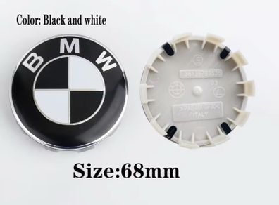 BMW Black & White Centre Caps