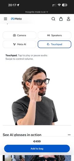 Meta glasses