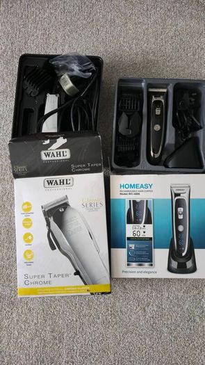 Wahl Super Taper Chrome + Homeasy Cordless Hair Clipper Bundle
