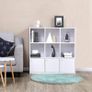 _bookshelf, bookcase, free-standing DVD shelf, storage shelf, standing shelf, for living room, bedroom, children's room, office, with 3 doors, white Image 2