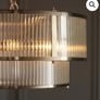 free double tier glass Pendant light -needs some repair Image 2