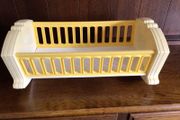 Vintage Fisher Price Rocking Musical Wind Up Dolls Crib Cot