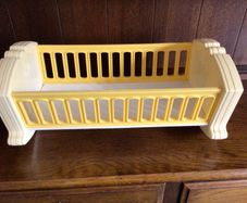 Vintage Fisher Price Rocking Musical Wind Up Dolls Crib Cot