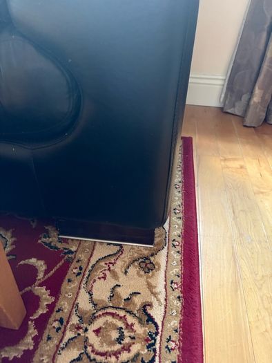 Black Italian Leather 3 Seater Couch