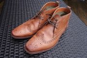 Hell for Leather Mens brown formal brogue boots