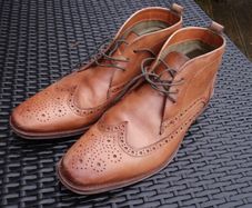 Hell for Leather Mens brown formal brogue boots