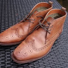 Hell for Leather Mens brown formal brogue boots