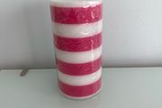 Pink Candy Stripe Candle