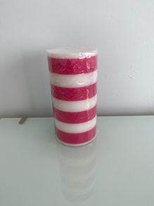 Pink Candy Stripe Candle