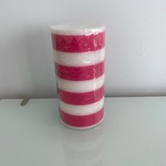 Pink Candy Stripe Candle
