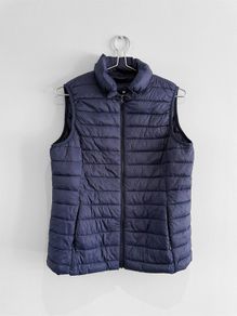 Pre Owned Dunnes Stores Navy Puffer Gilet Bodywarmer