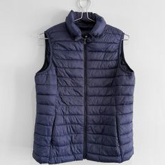 Pre Owned Dunnes Stores Navy Puffer Gilet Bodywarmer