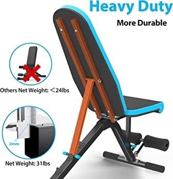 Adjustable Weight Bench Incline Decline Flat Workout Bench 90 Degree Upright Home Training Sit up Gym Bench (FREE SHIPPING)