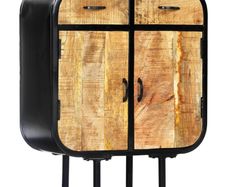 Sideboard 60x30x75 cm Solid Mango Wood and Iron