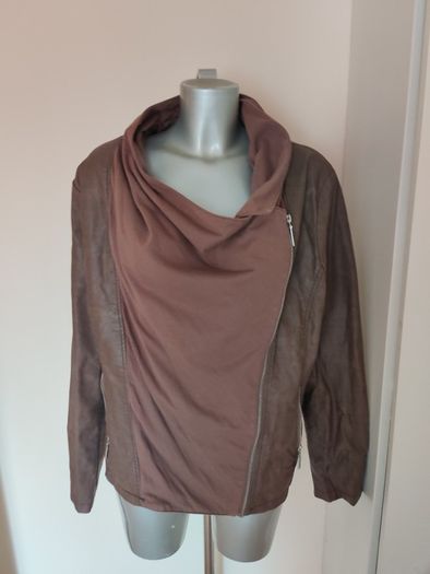 F&F brown faux leather jacket size UK20 EU48 Postage included