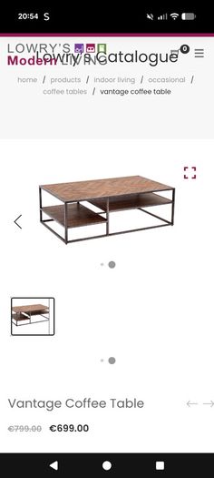 Wooden coffee table
