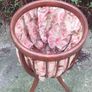 26" Edwardian Mahogany Sewing Basket Image 10