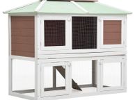 main image for ad Animal Rabbit Cage Double Floor Brown Wood